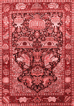 Animal Red Traditional Area Rugs