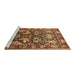 Sideview of Machine Washable Animal Brown Traditional Rug, wshtr1556brn