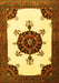 Medallion Yellow Traditional Rug, tr1557yw