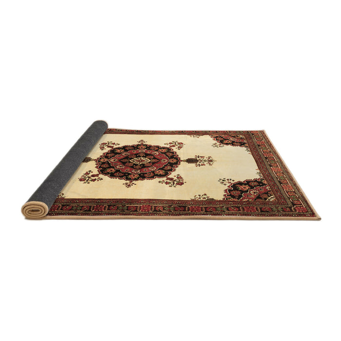 Sideview of Medallion Brown Traditional Rug, tr1557brn