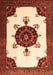 Serging Thickness of Machine Washable Medallion Orange Traditional Area Rugs, wshtr1557org