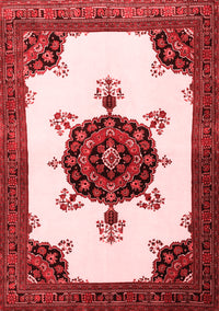 Medallion Red Traditional Rug, tr1557red