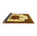 Sideview of Medallion Yellow Traditional Rug, tr1557yw