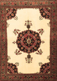 Medallion Brown Traditional Rug, tr1557brn