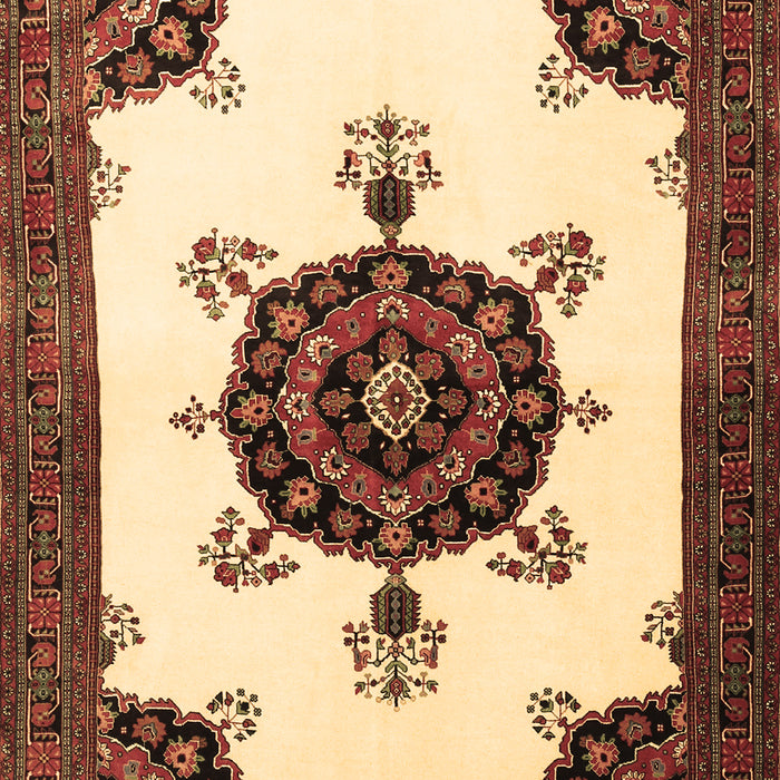 Medallion Brown Traditional Rug, tr1557brn