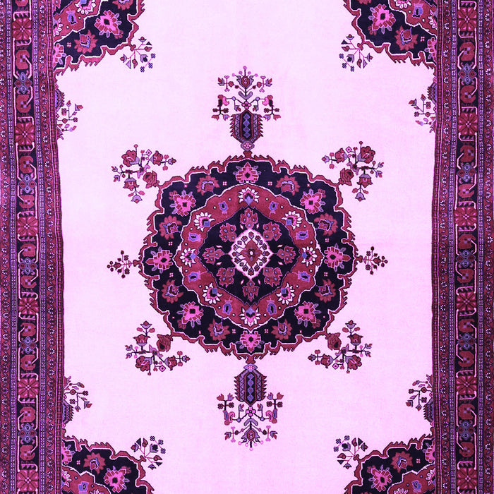 Machine Washable Medallion Purple Traditional Area Rugs, wshtr1557pur