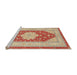 Sideview of Machine Washable Traditional Fire Red Rug, wshtr1558