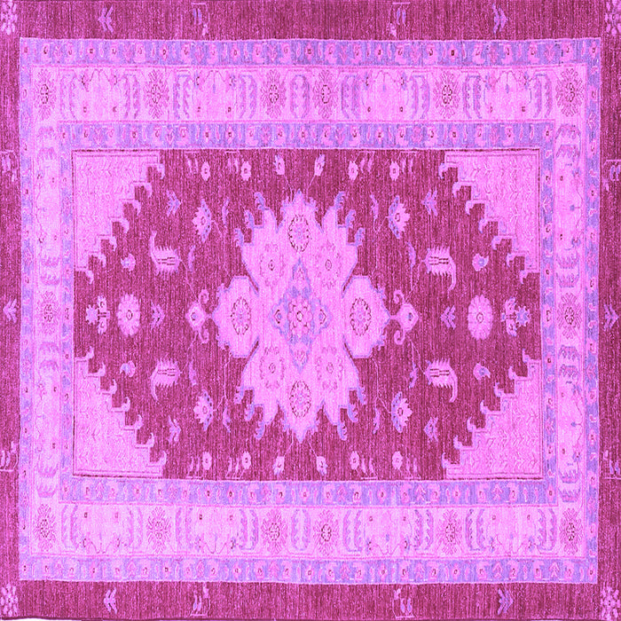 Square Persian Purple Traditional Rug, tr1558pur