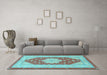 Machine Washable Persian Light Blue Traditional Rug in a Living Room, wshtr1558lblu