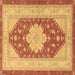 Square Machine Washable Persian Brown Traditional Rug, wshtr1558brn