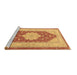 Sideview of Machine Washable Persian Brown Traditional Rug, wshtr1558brn