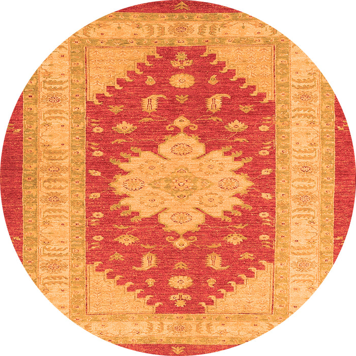 Square Persian Orange Traditional Rug, tr1558org