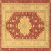 Square Persian Brown Traditional Rug, tr1558brn