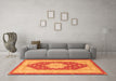 Machine Washable Persian Orange Traditional Area Rugs in a Living Room, wshtr1558org