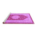 Sideview of Machine Washable Persian Purple Traditional Area Rugs, wshtr1558pur