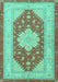 Machine Washable Persian Turquoise Traditional Area Rugs, wshtr1558turq