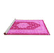 Sideview of Machine Washable Persian Pink Traditional Rug, wshtr1558pnk