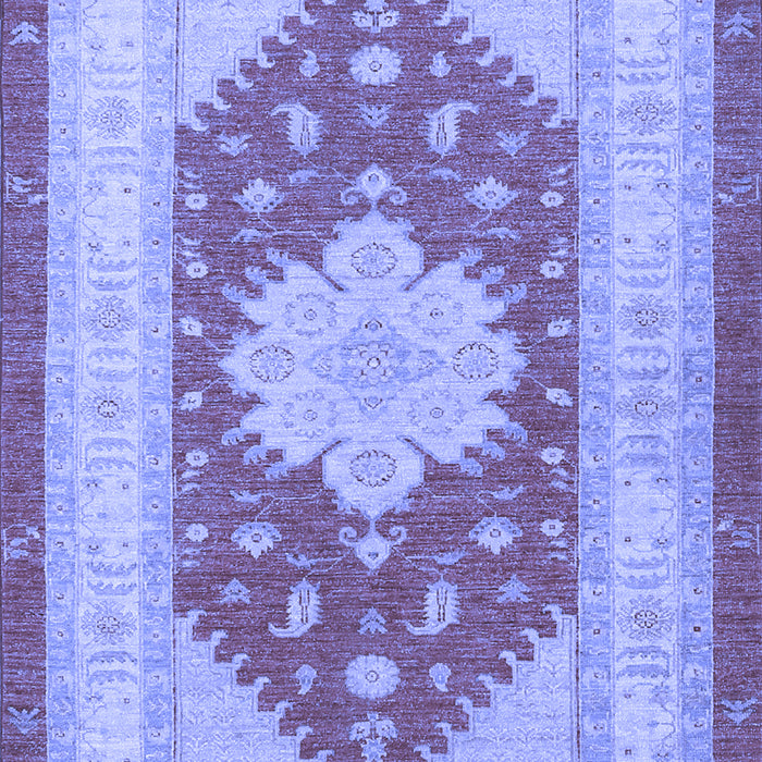 Machine Washable Persian Blue Traditional Rug, wshtr1558blu