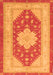 Serging Thickness of Machine Washable Persian Orange Traditional Area Rugs, wshtr1558org