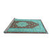 Sideview of Machine Washable Persian Light Blue Traditional Rug, wshtr1558lblu