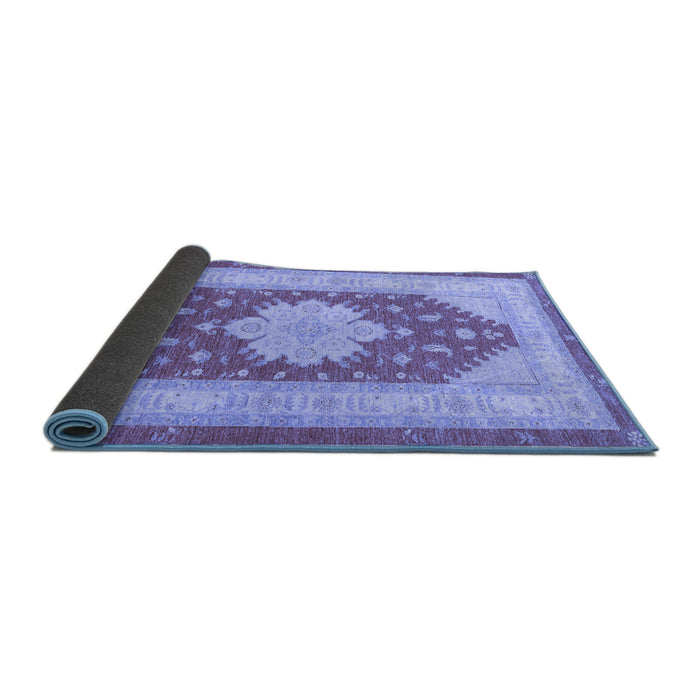 Sideview of Persian Blue Traditional Rug, tr1558blu
