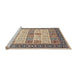 Sideview of Machine Washable Traditional Brown Rug, wshtr1559