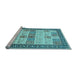 Sideview of Machine Washable Persian Light Blue Traditional Rug, wshtr1559lblu