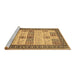 Sideview of Machine Washable Persian Brown Traditional Rug, wshtr1559brn