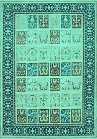 Persian Turquoise Traditional Rug, tr1559turq