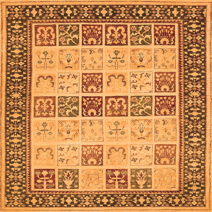 Serging Thickness of Persian Orange Traditional Rug, tr1559org