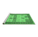 Sideview of Machine Washable Persian Emerald Green Traditional Area Rugs, wshtr1559emgrn