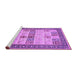 Sideview of Machine Washable Persian Purple Traditional Area Rugs, wshtr1559pur