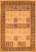 Serging Thickness of Machine Washable Persian Orange Traditional Area Rugs, wshtr1559org