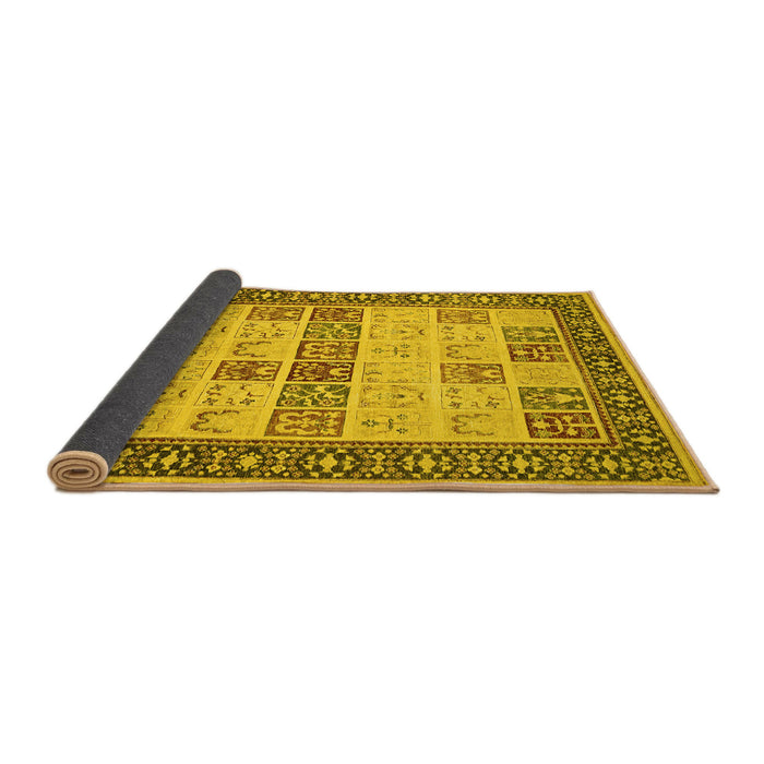 Sideview of Persian Yellow Traditional Rug, tr1559yw