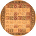 Machine Washable Persian Orange Traditional Area Rugs, wshtr1559org