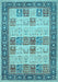 Machine Washable Persian Light Blue Traditional Rug, wshtr1559lblu