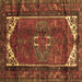 Square Persian Brown Traditional Rug, tr155brn