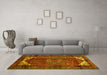 Machine Washable Persian Yellow Traditional Rug in a Living Room, wshtr155yw