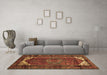 Machine Washable Persian Brown Traditional Rug in a Living Room,, wshtr155brn