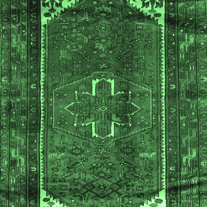 Machine Washable Persian Emerald Green Traditional Area Rugs, wshtr155emgrn