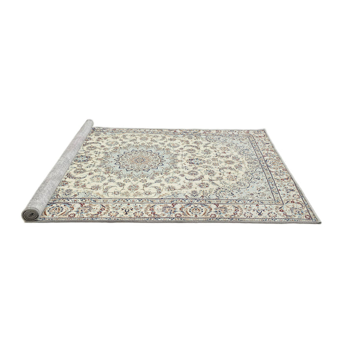 Sideview of Machine Washable Traditional Champagne Beige Rug, wshtr156