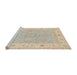 Sideview of Machine Washable Traditional Light French Beige Brown Rug, wshtr1560