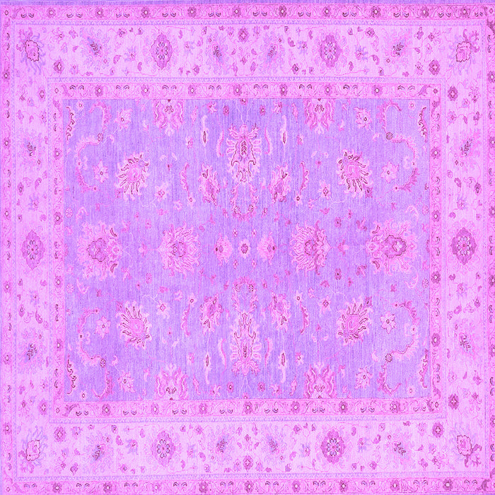 Square Oriental Purple Traditional Rug, tr1560pur