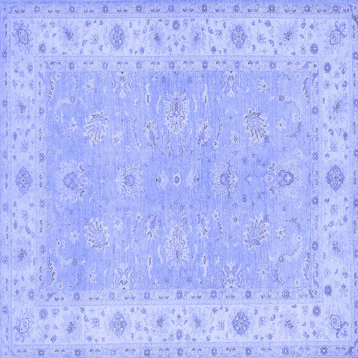 Square Oriental Blue Traditional Rug, tr1560blu