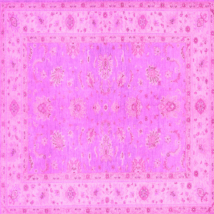 Square Oriental Pink Traditional Rug, tr1560pnk