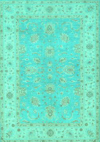 Oriental Turquoise Traditional Rug, tr1560turq