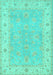 Oriental Turquoise Traditional Rug, tr1560turq