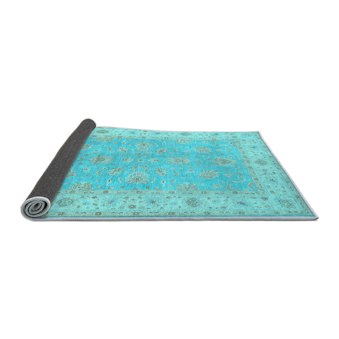 Sideview of Oriental Light Blue Traditional Rug, tr1560lblu