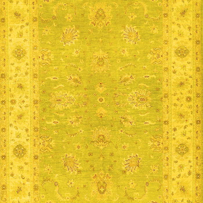 Oriental Yellow Traditional Rug, tr1560yw