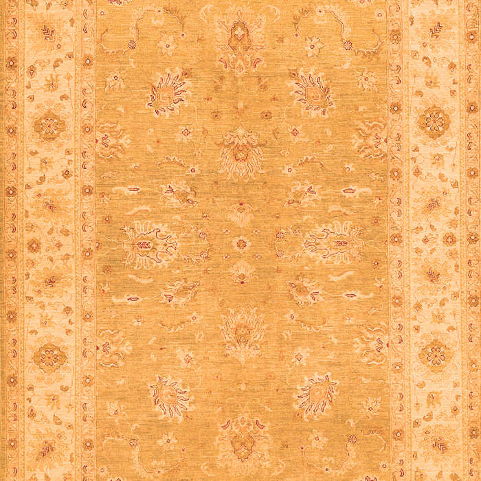 Serging Thickness of Machine Washable Oriental Orange Traditional Area Rugs, wshtr1560org